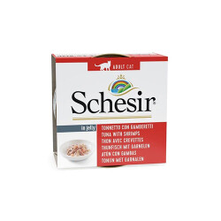 Schesir Ton Balıklı ve Karidesli Jelly Yetişkin Kedi Konservesi 85 Gr - Schesir