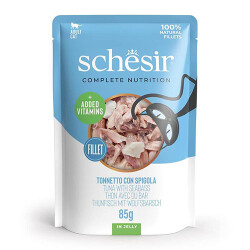 Schesir Pouch Ton Balıklı ve Levrekli Jelly Yetişkin Kedi Konservesi 85 Gr - Schesir
