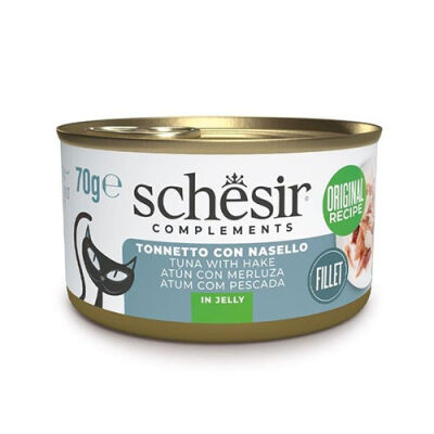 Schesir Ton ve Berlam Balıklı Jelly Yetişkin Kedi Konservesi 70 Gr - 1