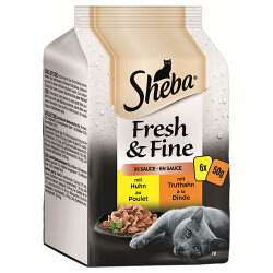 Sheba Pouch Fresh&Fine Kümes Hayvanlı Yetişkin Kedi Konservesi 6x50 Gr - Sheba