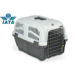 Skudo-3 Iata Tekerleksiz Plastik Kedi ve Köpek Taşıma Kafesi 60x40x39 Cm - Skudo