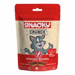 Snacky Crunchy Strong Bones Tavuklu ve Peynirli Kedi Ödülü 10x60 Gr - Snacky