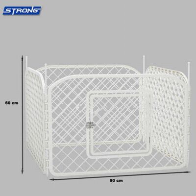 Strong Plastik 4 Adet Panel Köpek Çiti 90x60 Cm - 1