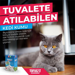 TofuCat Tuvalete Atılabilen Koku Hapsedeci Topaklanan Doğal Kedi Kumu 2 Adet 8 Lt - 2