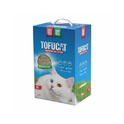 TofuCat Tuvalete Atılabilen Koku Hapsedeci Topaklanan Doğal Kedi Kumu 8 Lt - 1