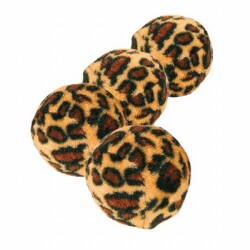 Trixie Leopar Desenli Top Kedi Oyuncağı 4'lü 4 Cm - Trixie