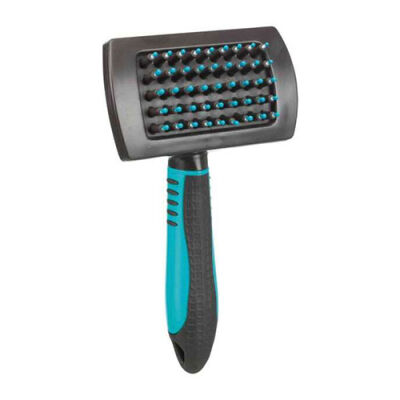 Trixie Masaj ve Tüy Parlatma Köpek Fırçası 10x17 Cm Koyu Gri Mavi - 1