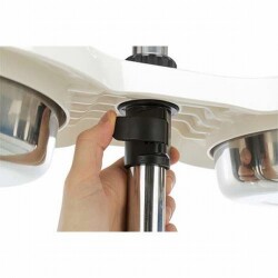 Trixie Paslanmaz Çelik Melamin Ayaklı Köpek Mama ve Su Kabı 2x1,6 Lt 21 Cm Beyaz - 3