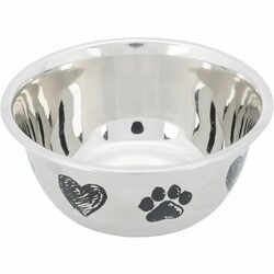 Trixie Paslanmaz Çelik Pati Desenli Köpek Mama Su Kabı 1 Lt 13 Cm - Trixie