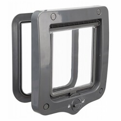 Trixie Plastik Çift Yönlü Kedi Kapısı 20x22 Cm Gri - Trixie