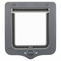 Trixie Plastik Çift Yönlü Kedi Kapısı 20x22 Cm Gri - 2