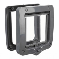 Trixie Plastik Dört Yönlü Kedi Kapısı 20x22 Cm Gri - 1