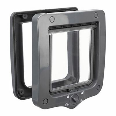 Trixie Plastik Dört Yönlü Kedi Kapısı 20x22 Cm Gri - 1