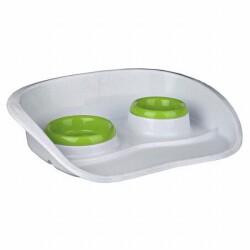 Trixie Plastik İkili Kedi Köpek Mama Su Kabı Seti 0,25 Lt 9 Cm 0,3 Lt 11 Cm - Trixie