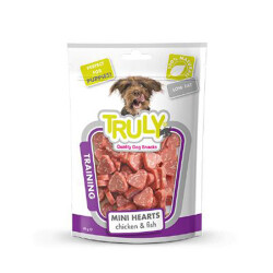 Truly Kalp Şeklinde Tavuk ve Mezgitli Yumuşak Köpek Ödülü 90 Gr - Truly