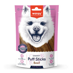Wanpy Chewy Puff Sticks Sığır Etli Tahılsız Köpek Ödülü 100 Gr - Wanpy