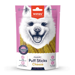 Wanpy Chewy Puff Sticks Tatlı Peynirli Tahılsız Köpek Ödülü 100 Gr - Wanpy
