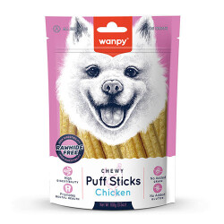 Wanpy Chewy Puff Sticks Tavuklu Tahılsız Köpek Ödülü 100 Gr - Wanpy