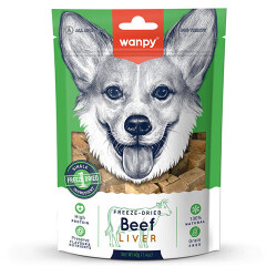 Wanpy Freeze Dried Doğal Kurutulmuş Dana Ciğeri Tahılsız Köpek Ödülü 40 Gr - Wanpy