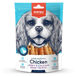 Wanpy Oven Roasted Kalsiyumlu Gerçek Tavuk Sargılı Köpek Ödülü 100 Gr - Wanpy
