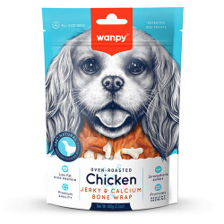 Wanpy Oven Roasted Tavuk Sargılı Kalsiyum Takviyeli Köpek Ödülü 100 Gr - Wanpy