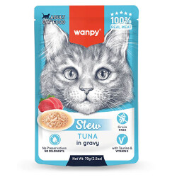 Wanpy Stew Sos İçinde Ton Balıklı Yetişkin Kedi Konservesi 70 Gr - Wanpy
