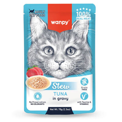 Wanpy Stew Sos İçinde Ton Balıklı Yetişkin Kedi Konservesi 70 Gr - 1