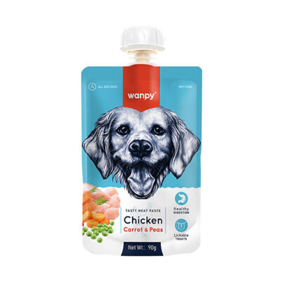 Wanpy Tavuklu ve Havuçlu Ezme Köpek Ödülü 10 Adet 90 Gr - 1