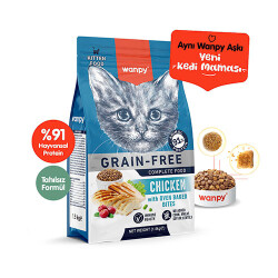 Wanpy With Oven Baked Bites Tavuklu Tahılsız Yavru Kedi Maması 1,5 Kg - Wanpy