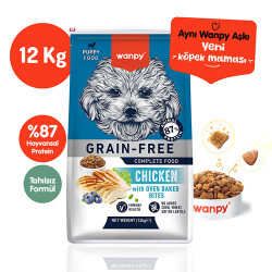 Wanpy With Oven Baked Bites Tavuklu Tahılsız Yavru Köpek Maması 12 Kg - Wanpy