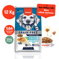 Wanpy With Oven Baked Bites Tavuklu Tahılsız Yetişkin Köpek Maması12 Kg - Wanpy