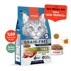 Wanpy With Oven Baked Bites Ton Balıklı Tahılsız Yetişkin Kedi Maması 1,5 Kg - Wanpy