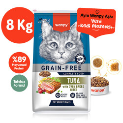 Wanpy With Oven Baked Bites Ton Balıklı Tahılsız Yetişkin Kedi Maması 8 Kg - Wanpy