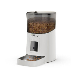 Wero Akıllı Kedi Köpek Mama Kabı Pro 1080p Ayarlanabilir Kamera Wifi Kontrol Pet Feeder Metal Kase Beyaz 6 Lt - 3