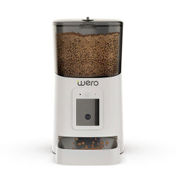 Wero Akıllı Kedi Köpek Mama Kabı Pro 1080p Ayarlanabilir Kamera Wifi Kontrol Pet Feeder Metal Kase Beyaz 6 Lt - 2