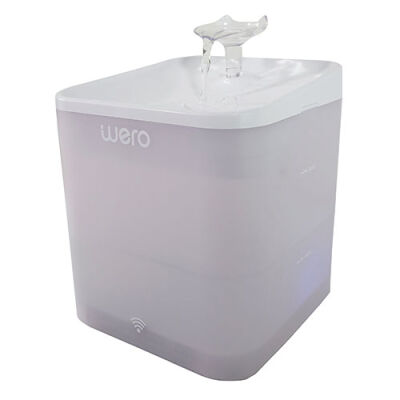 Wero Akıllı Kedi Köpek Su Şelalesi Su Pınarı Su Sebili Otomatik Su Temizleme WiFi Uv 2,2 Lt Beyaz - 2