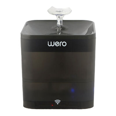 Wero Akıllı Kedi Köpek Su Şelalesi Su Pınarı Su Sebili Otomatik Su Temizleme WiFi Uv 2,2 Lt Siyah - 2