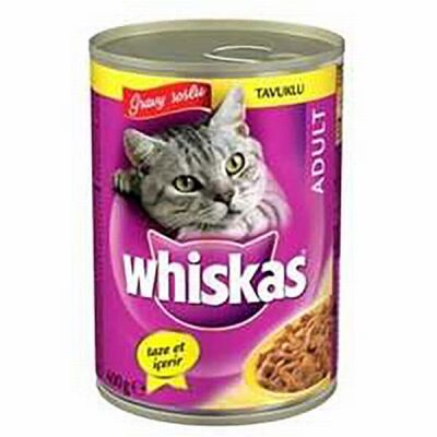 Whiskas Gravy Soslu Tavuklu Yetişkin Kedi Konservesi 6 Adet 400 Gr - 1