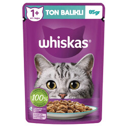 Whiskas Pouch Jöle İçinde Ton Balıklı Yetişkin Kedi Konservesi 6 Adet 85 Gr - Whiskas