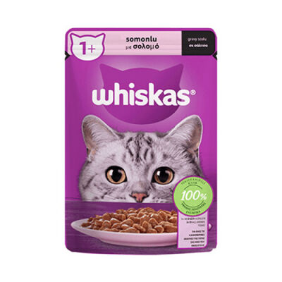 Whiskas Pouch Sos İçinde Somonlu Yetişkin Kedi Konservesi 85 Gr - 1