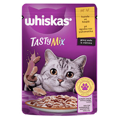 Whiskas Pouch Tastymix Sos İçinde Kuzulu ve Hindili Yetişkin Kedi Konservesi 12 Adet 85 Gr - 1