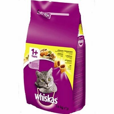 Whiskas Tavuklu ve Sebzeli Yetişkin Kedi Maması 3,8 Kg - 1